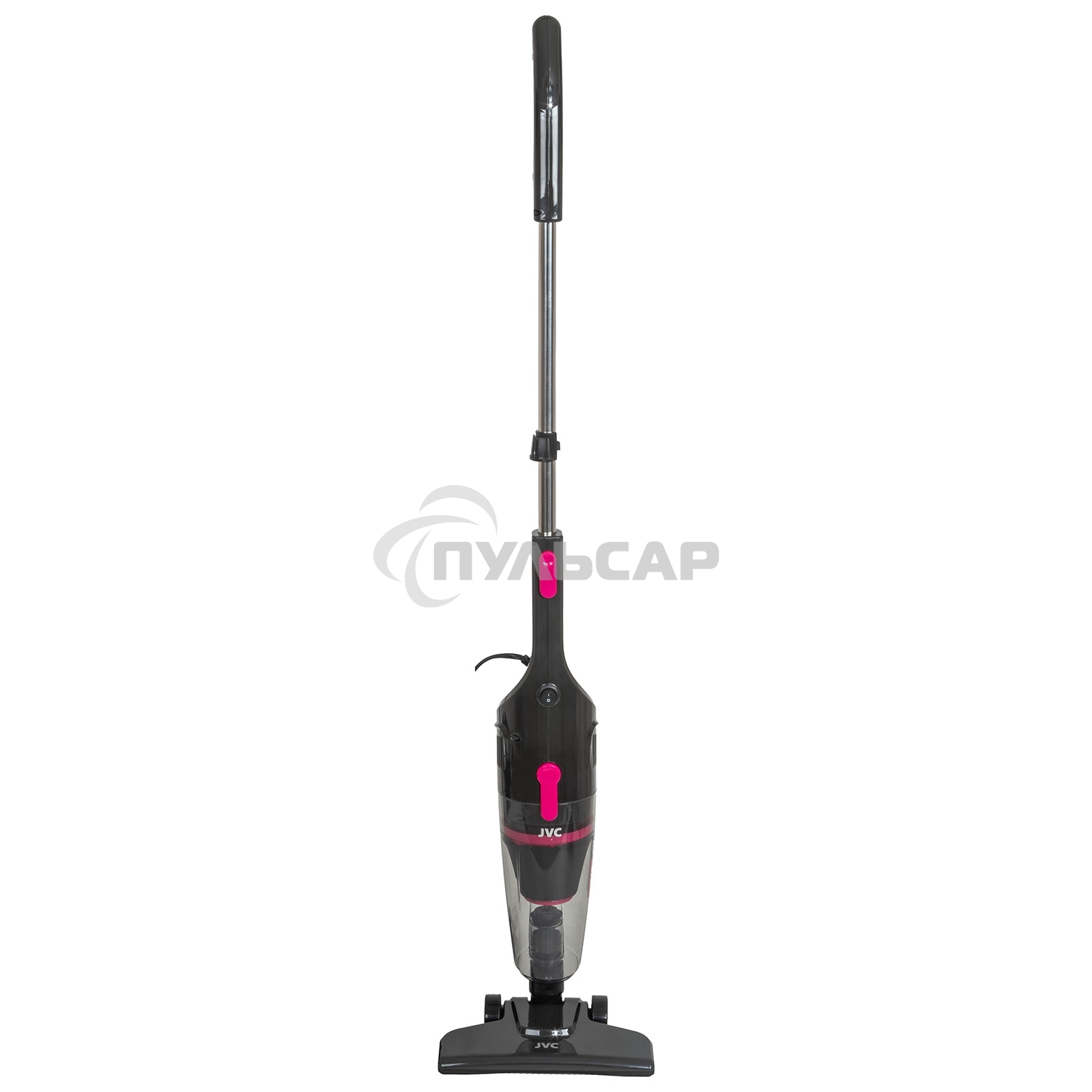 Пылесос вертикальный JVC JH-VS106 черный, питание от сети, 130 Вт, уборка сухая, пылесборник 1.2 л.