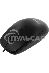 Мышь проводная Logitech B100 черный, 1000 dpi, USB, кнопки - 3