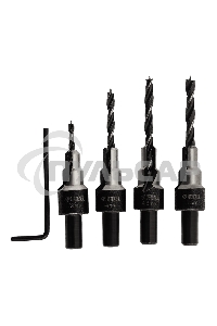 Набор сверл под конфирмат Denzel 3-5 мм, 4 шт