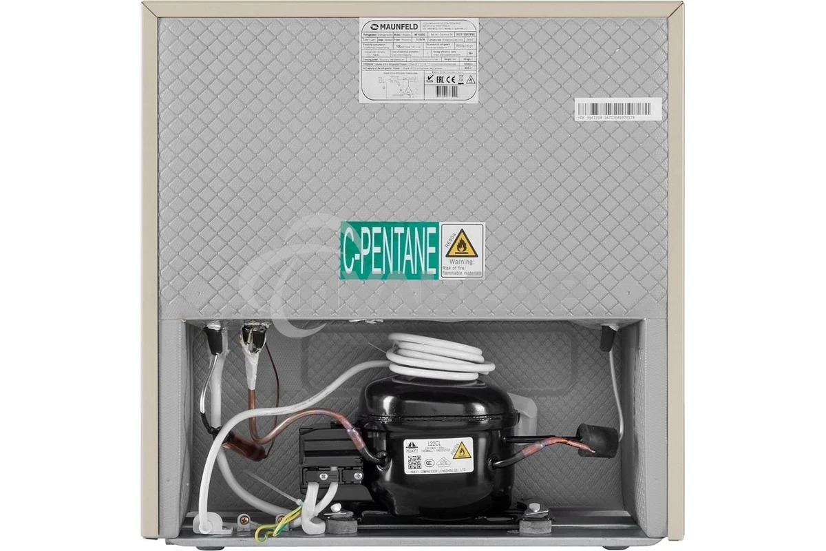 Холодильник Maunfeld MFF50BG золотой однокамерный 46л, De Frost
