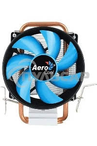 Кулер для процессора Aerocool / Formula Verkho 1-3P черный/синий, 90 мм, алюминий/медь, 2300 об/мин, 27.6 дБ, 3 pin, 100 Вт, 125 мм