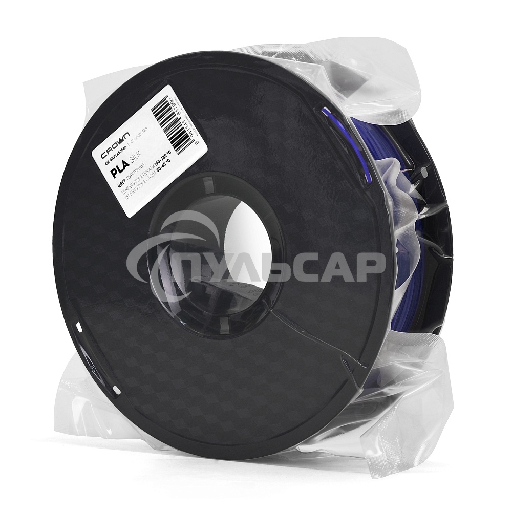 Филамент Crown Micro CM-FILPLAS008P PLA Silk 1.75 1кг пурпурный
