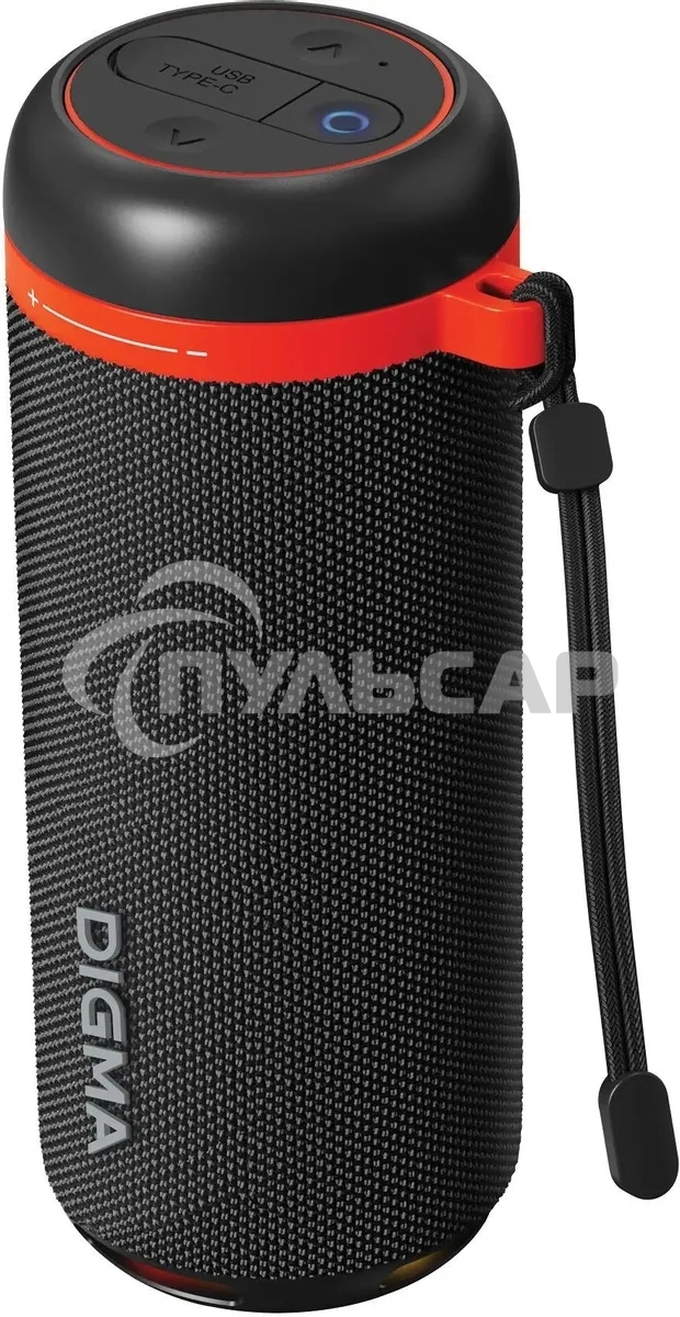 Колонка портатитвная Digma D-PS1521 черный 16W 2.0 BT 10м 1800mAh (PS1521B)
