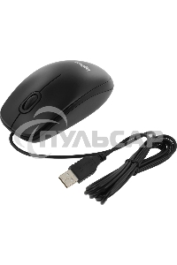 Мышь проводная Logitech B100 черный, 1000 dpi, USB, кнопки - 3