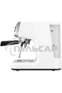 Кофеварка рожковая Kitfort КТ-7170 серебристый/белый, исп. кофе - молотый, 2,8 л, 2900 Вт, 20 бар