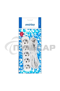 Удлинитель Smartbuy, 5 гнезд 7 метров 16А/3,5кВт с заземлением ПВС 3х1,0 (SBE-16-5-07-Z)