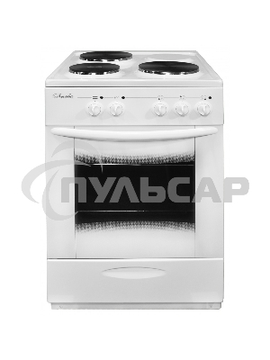 Плита электрическая Лысьва ЭП 301 МС белый, конфорок 3 шт, духовка 57 л, 50 см x 84 см x 60 см (без крышки)