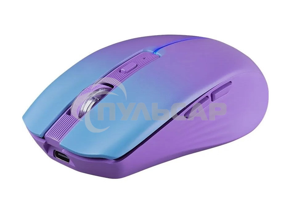 Мышь беспроводная Defender Mystery MM-301 фиолетовый, 1600 dpi, радиоканал, Bluetooth, USB, кнопки - 6
