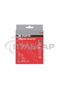 Клеевой пистолет Matrix, 7 мм, 15 (60) Вт, 8 г/мин