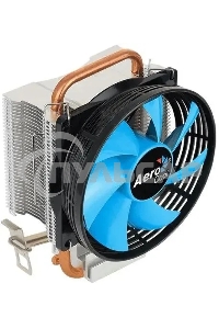 Кулер для процессора Aerocool / Formula Verkho 1-3P черный/синий, 90 мм, алюминий/медь, 2300 об/мин, 27.6 дБ, 3 pin, 100 Вт, 125 мм
