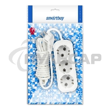 Удлинитель Smartbuy (SBE-16-3-1.5-Z) 3 гнз х 1,5 м (16А/3.5кВт, ПВС 3х1.0)