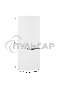 Холодильник Beko B1RCSK312W белый двухкамерный 213/87л морозилка снизу