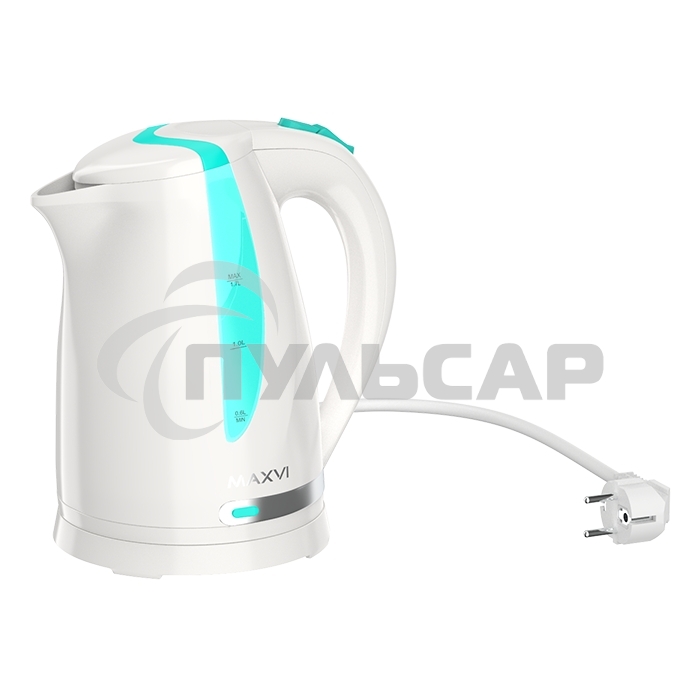 Чайник электрический Maxvi KE1701P белый-green