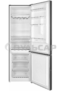 Холодильник Maunfeld MFF200NFSBE черная сталь, двухкамерный, 271/106 л, морозилка снизу, Total No Frost