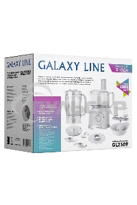 Кухонный комбайн Galaxy Line GL 2309, белый, пластик. чаша 1,5 л, 1000 Вт, 2 скорости и импульс. режим