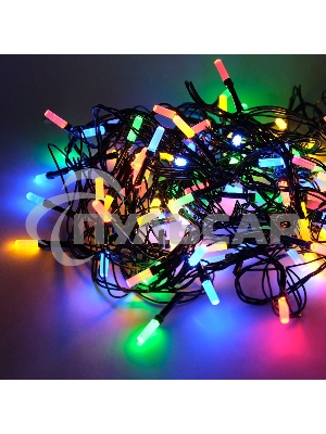 Гирлянда светод. Funray Лучики, SE-BEAM-560M, 5М, 60LED, мульти (4цв.),темно-зел.шнур 0,7м,контр,