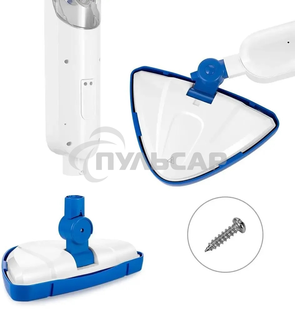 Швабра паровая Kitfort КТ-1048-3 белый/синий