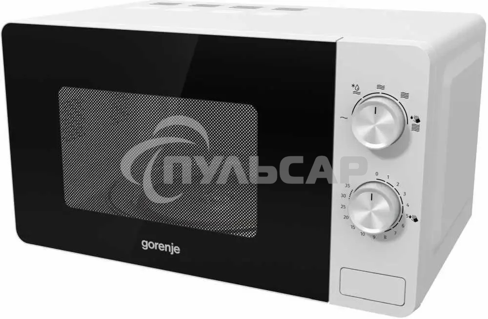 Микроволновая печь Gorenje MO20E1W белый, 20 л, 800 Вт, переключатели - поворотный механизм