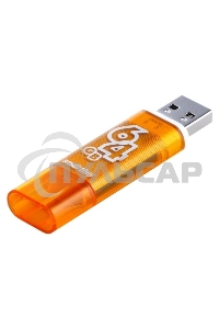 Флешка USB Smartbuy Glossy series Orange (SB64 GbGS-Or), 64 Gb, USB 2.0, R/W 25/15, оранжевый