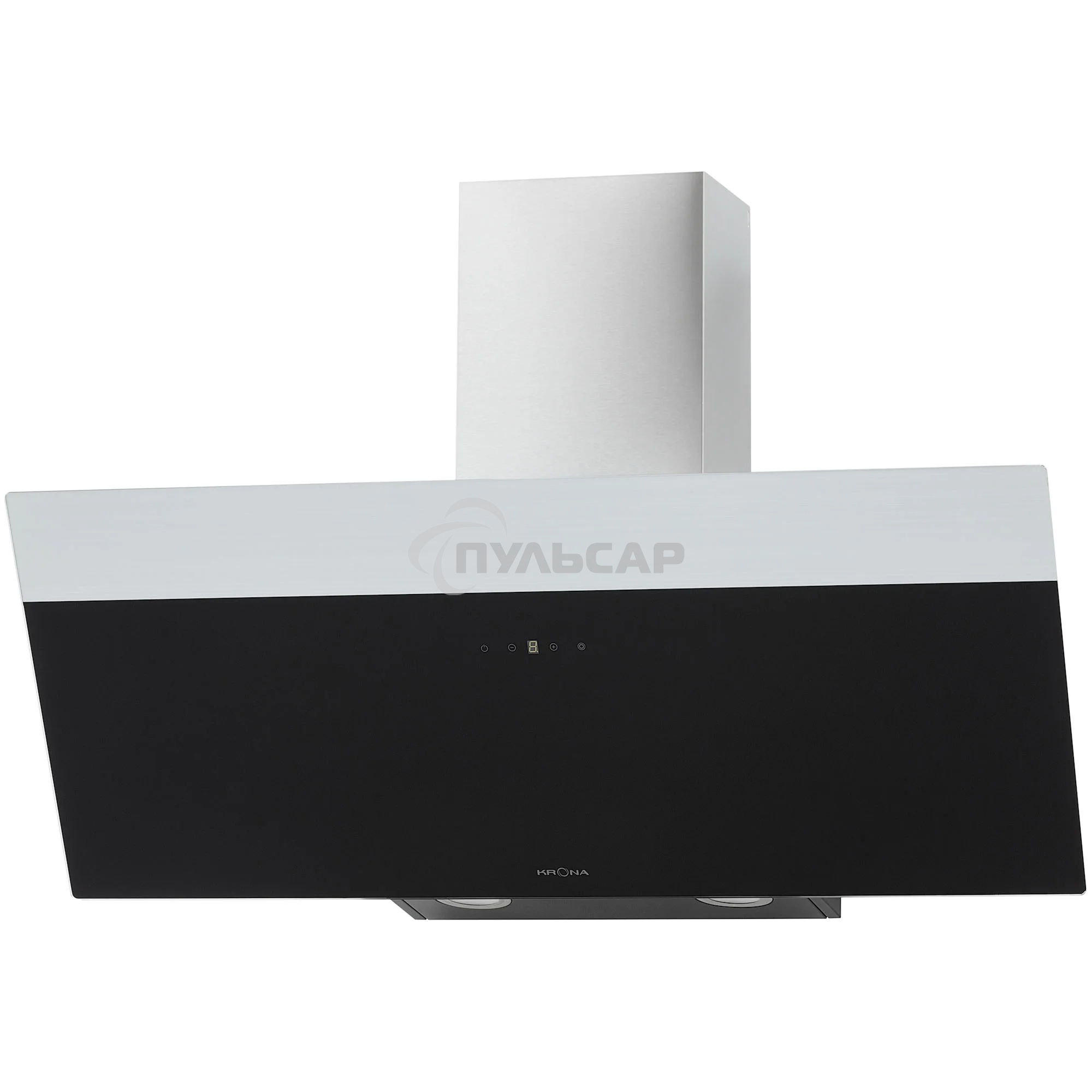 Наклонная вытяжка Krona KRISTEN A 900 black S черный/нерж.сталь