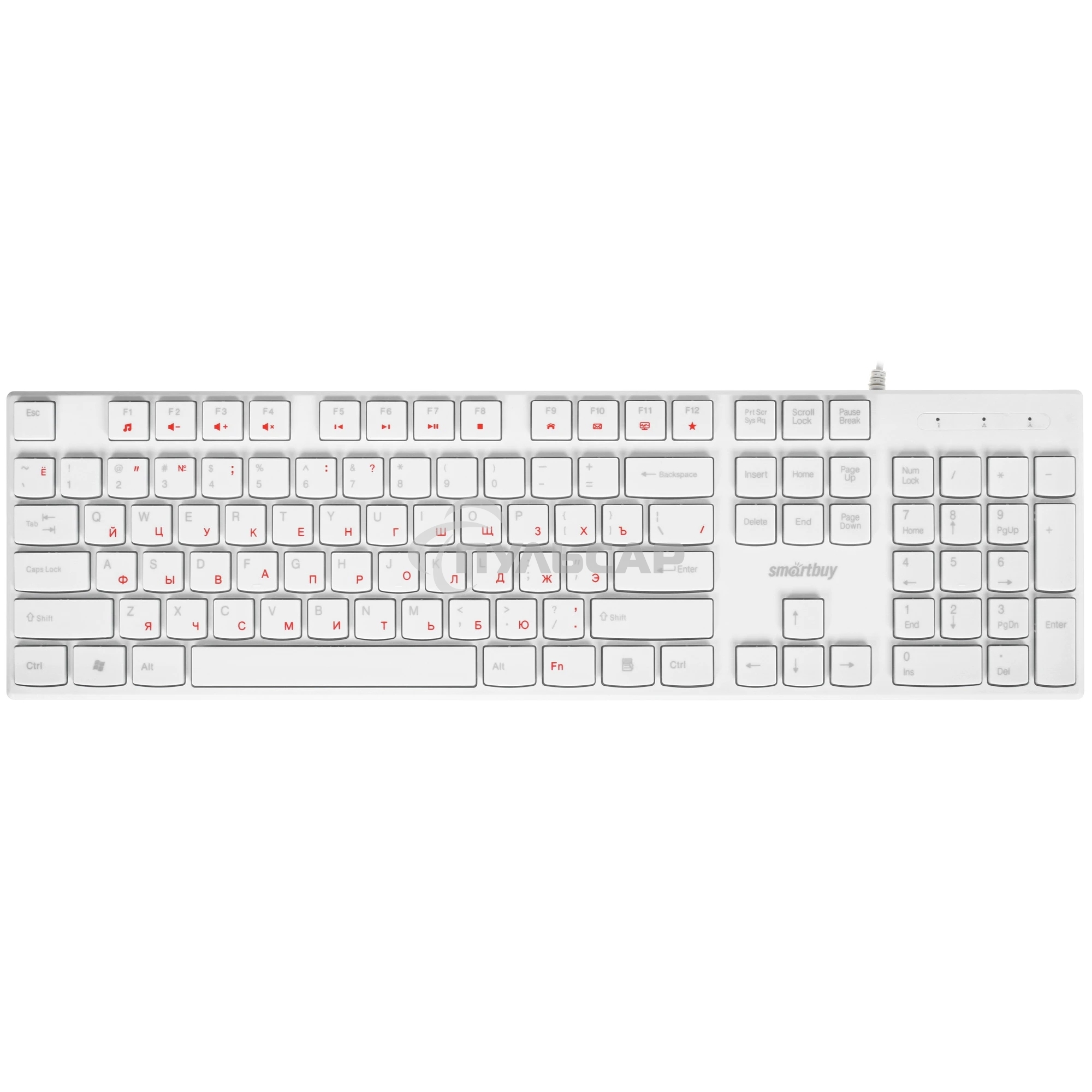 Клавиатура проводная мультимедийная Smartbuy ONE 238 USB белая (SBK-238U-W)/20