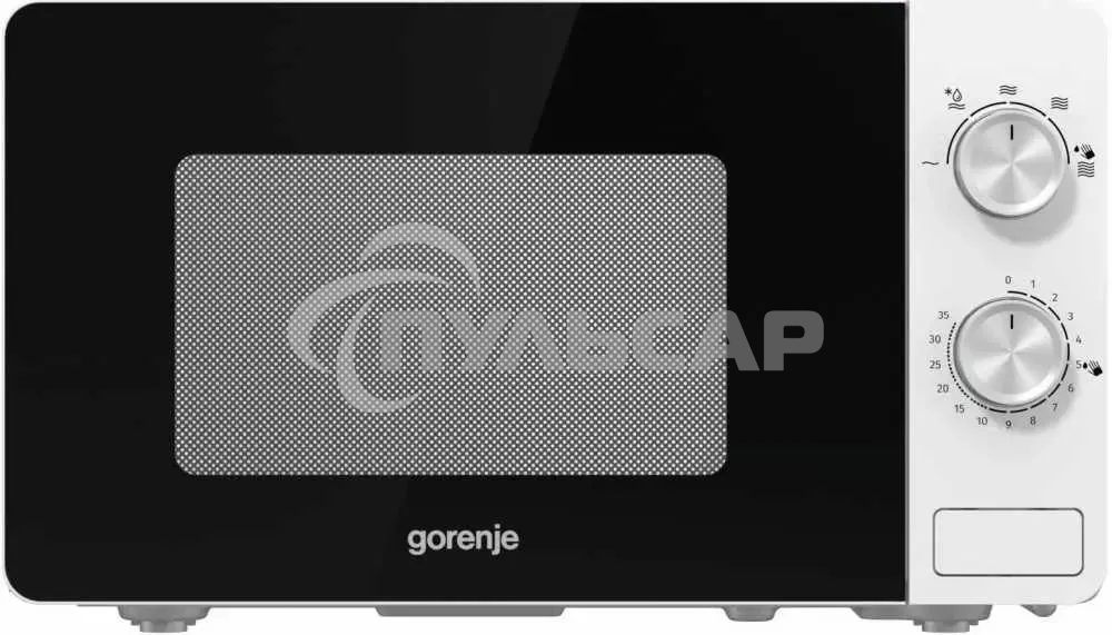 Микроволновая печь Gorenje MO20E1W белый, 20 л, 800 Вт, переключатели - поворотный механизм