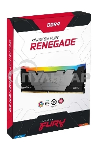 Оперативная память Kingston Fury Renegade, DDR4, 16Gb (2x8Gb), 3200MHz, CL16, DIMM, с радиаторами, RGB, черный