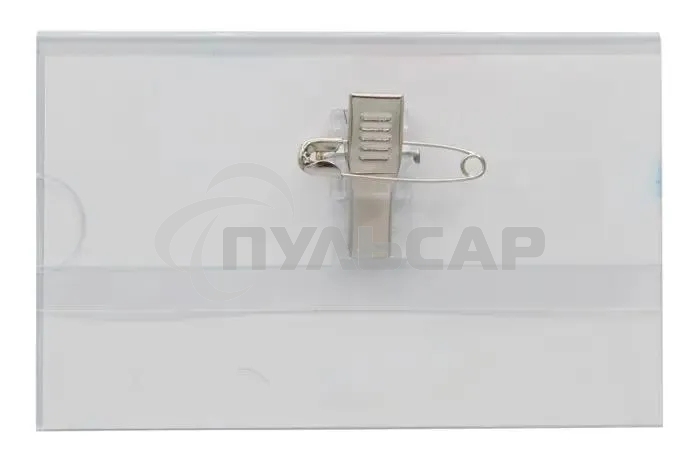 Бейдж Silwerhof 380012-00 90х56мм горизонтальный булавка+зажим