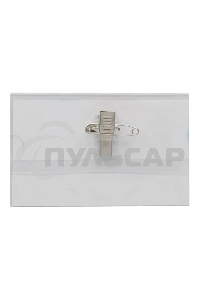 Бейдж Silwerhof 380012-00 90х56мм горизонтальный булавка+зажим