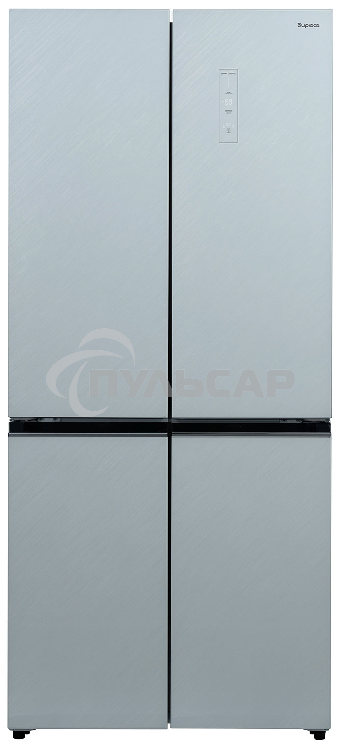 Холодильник Бирюса CD 496 TWG текстурированное белое стекло трехкамерный 334/162л морозилка снизу, NoFrost, Side by Side