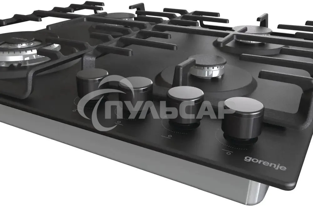 Газовая варочная панель Gorenje GW642SYB, 4 конфорки, эмалированная сталь, черный