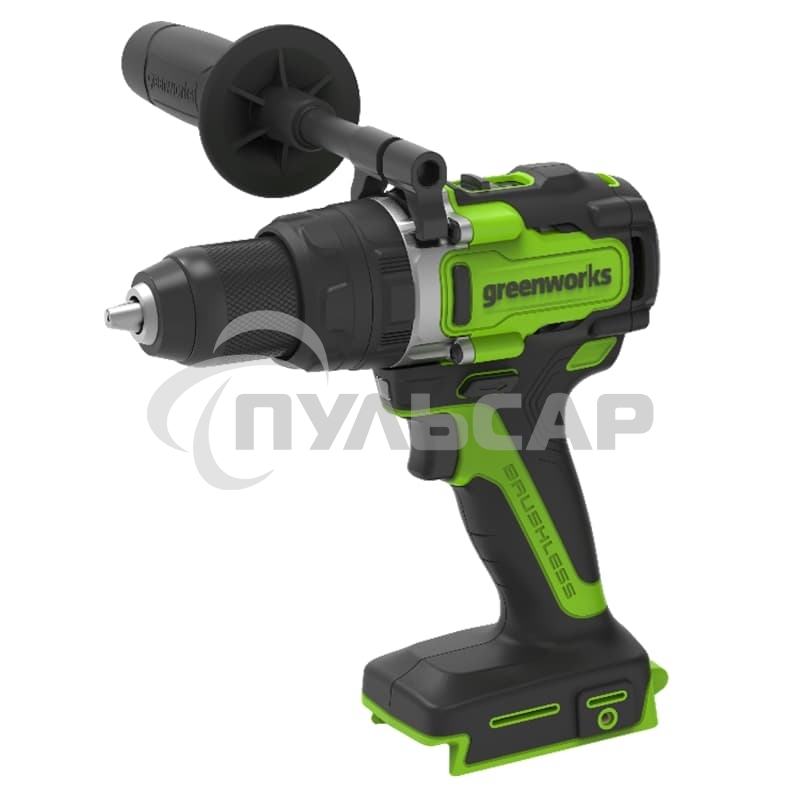 Дрель-шуруповерт GREENWORKS GD24DD140, Аккумуляторная, 24В, Без АКБ и ЗУ