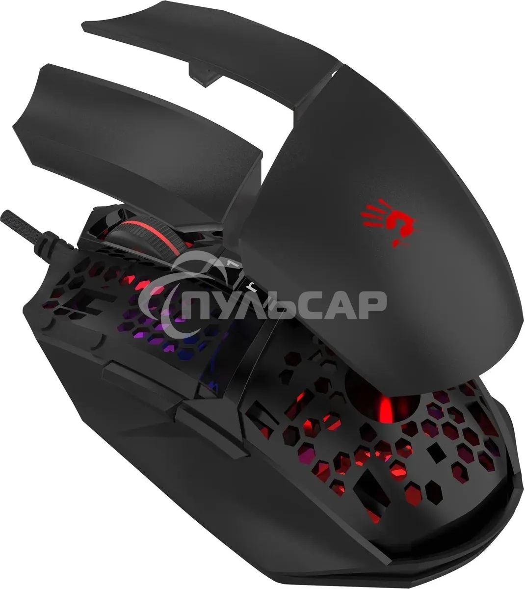 Мышь проводная A4Tech Bloody W65 Max Mini черный, 12000 dpi, USB, кнопки - 9