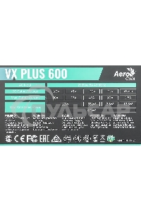 Блок питания Aerocool / Formula VX-600 PLUS, 600Вт 120мм, черный