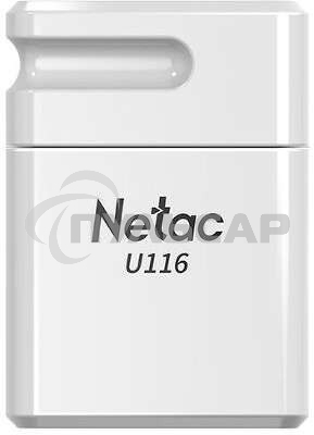 Флешка USB Netac U116 mini NT03U116N-032G-32WH USB 3.2 32 Gb, up to 130Mb/s белый