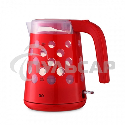 Чайник электрический BQ KT1713P Red. Мощность:2200 Вт, Объем 1,7л, LED подсветка