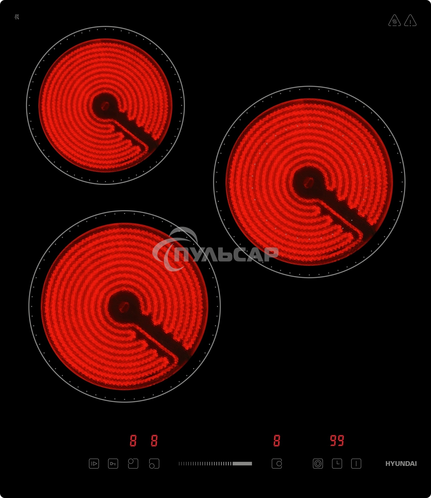 Варочная поверхность Hyundai HHE 4554 BG, черный