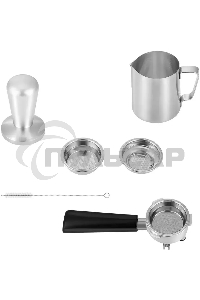 Кофеварка рожковая Kitfort КТ-7170 серебристый/белый, исп. кофе - молотый, 2,8 л, 2900 Вт, 20 бар