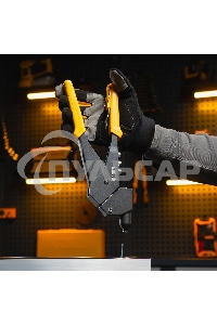 Заклепочник ручной Denzel 285 мм, поворотный, 0-360, заклепки 2,4-3,2-4,0-4,8 мм