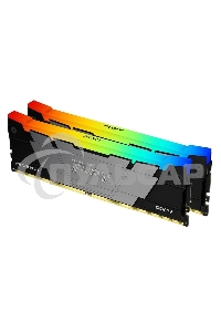 Оперативная память Kingston Fury Renegade, DDR4, 16Gb (2x8Gb), 3200MHz, CL16, DIMM, с радиаторами, RGB, черный