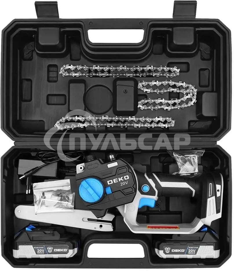 Цепная пила Deko DKCHS 20V, 6 20Вт дл.шины:6