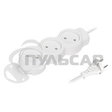 Удлинитель бытовой Smartbuy (SBE-10-3-05m-N) 3 гн х 5,0 м белый