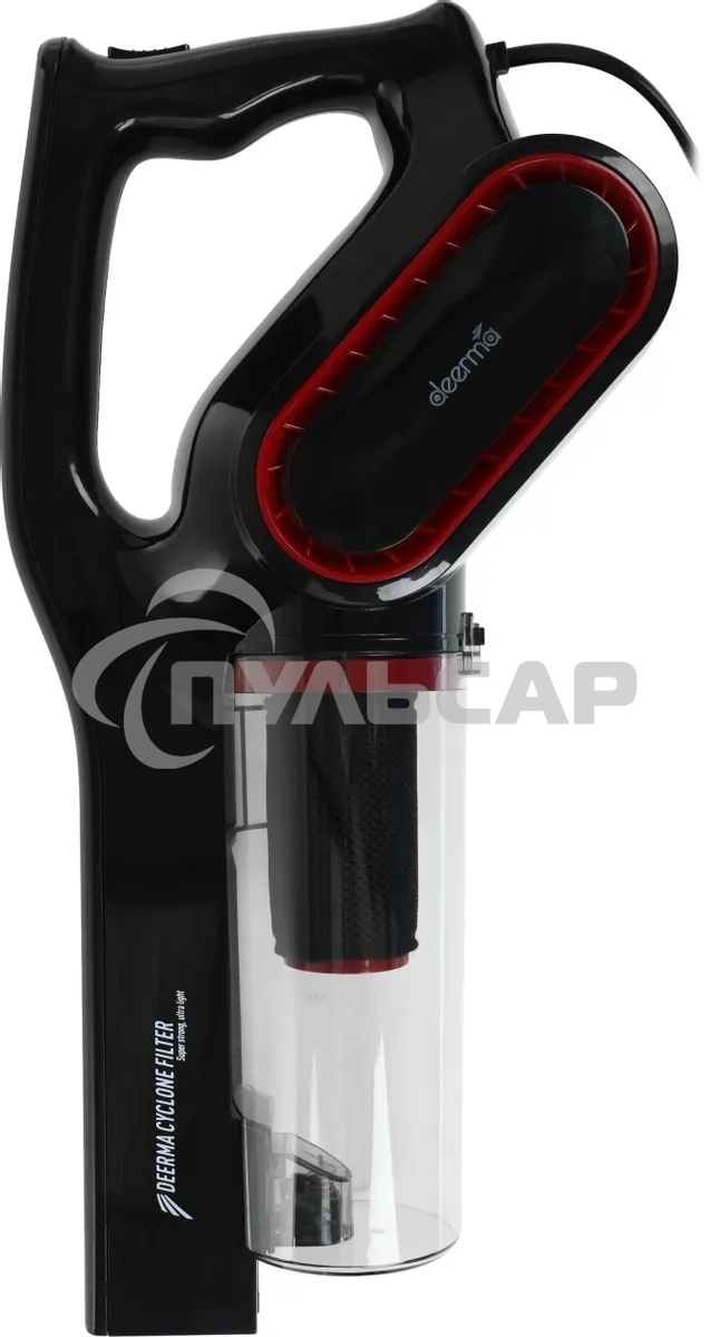 Пылесос вертикальный Deerma DX700 Pro черный, питание от сети, 210 Вт, уборка сухая, пылесборник 0.8 л