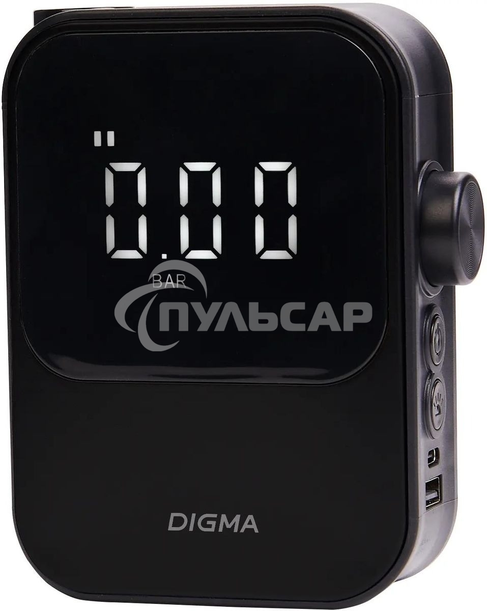 Автомобильный компрессор Digma QBK-120B черный, шланг 0.2м