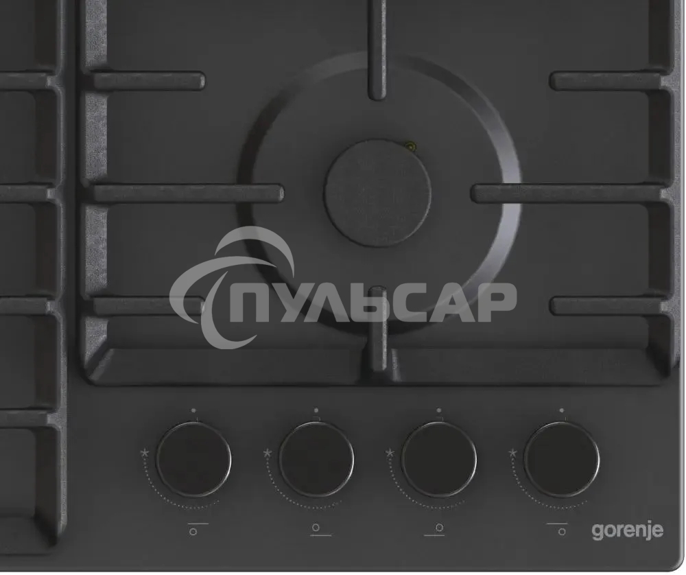 Газовая варочная панель Gorenje GW642SYB, 4 конфорки, эмалированная сталь, черный