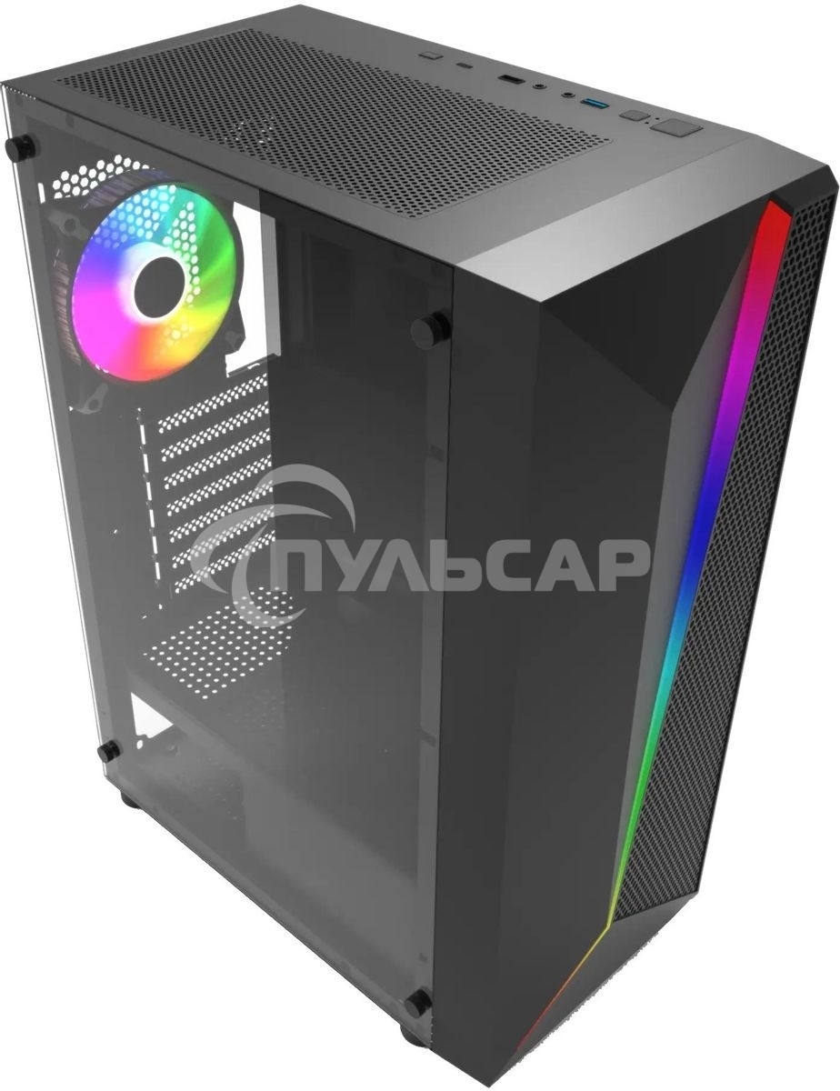 Компьютерный корпус Bloody BD-CC106F черный без БП ATX 4x120мм 1xUSB 2.0 1xUSB 3.0 audio bott PSU