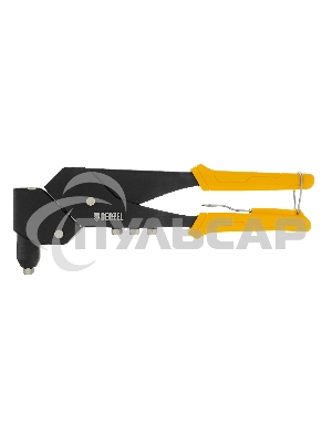 Заклепочник ручной Denzel 285 мм, поворотный, 0-360, заклепки 2,4-3,2-4,0-4,8 мм