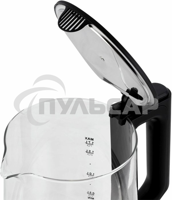 Чайник электрический Hyundai HYK-G8808 1.7л. 2200Вт черный/серебристый корпус: стекло