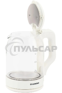 Чайник электрический StarWind SKG1056 1,8 л, 2000 Вт, белый/прозрачный