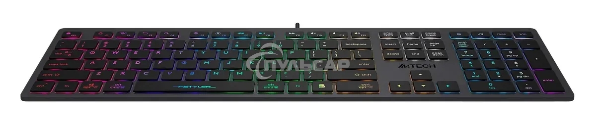 Клавиатура проводная A4Tech Fstyler FX60, USB, серый